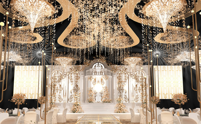 南城花木兰喜事汇金色大厅效果展示